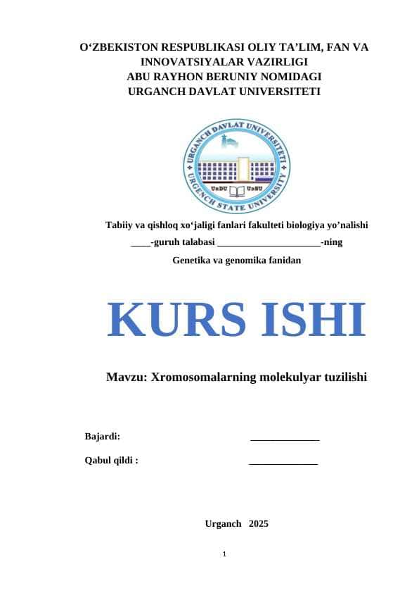 Xromosomalarning molekulyar tuzilishi