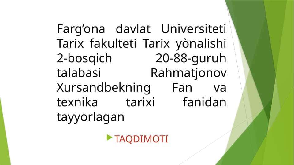 Fan va Texnika