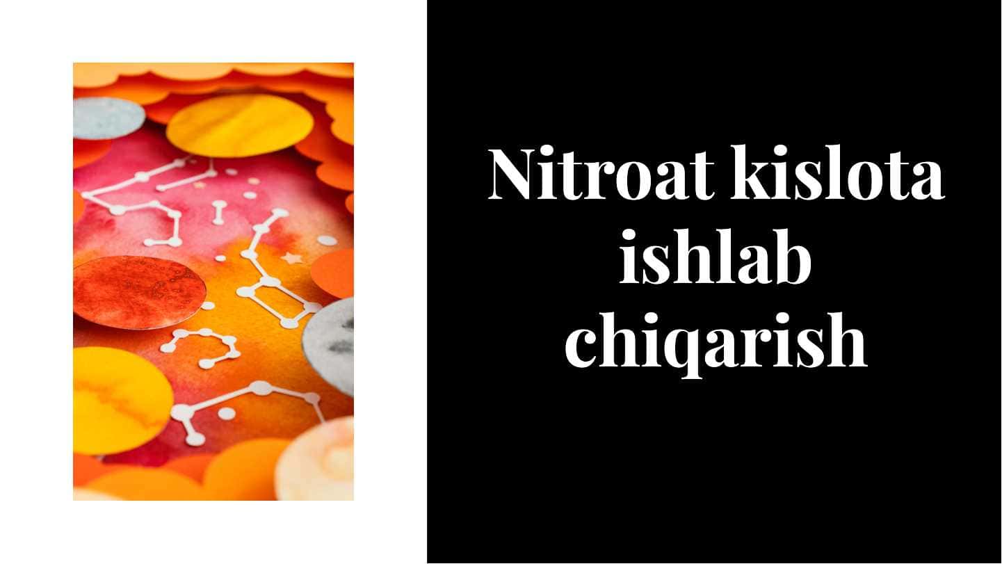 Nitroat kislota ishlab chiqarish