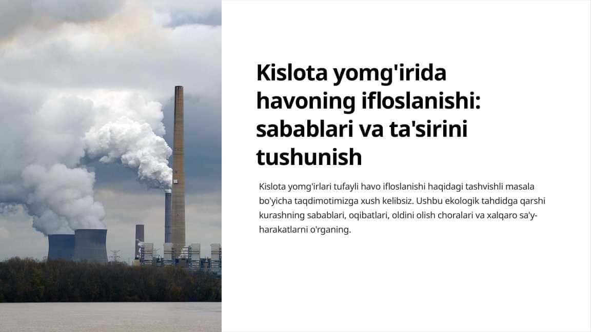 Kislota yomg'irida havoning ifloslanishi