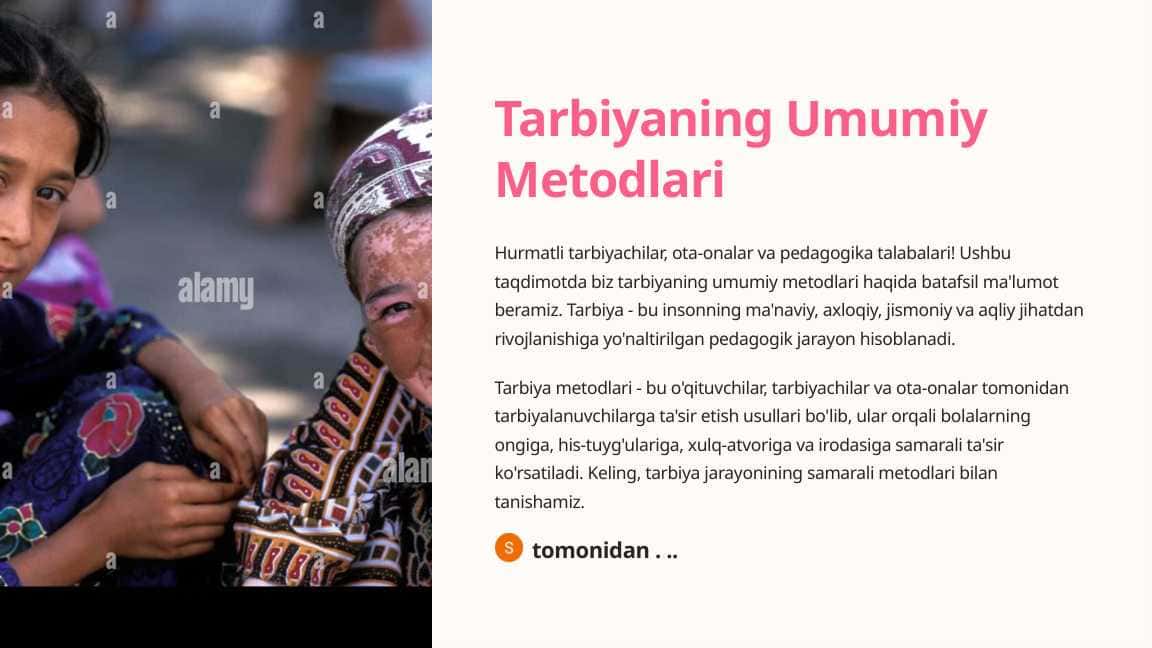Tarbiyaning Umumiy Metodlari