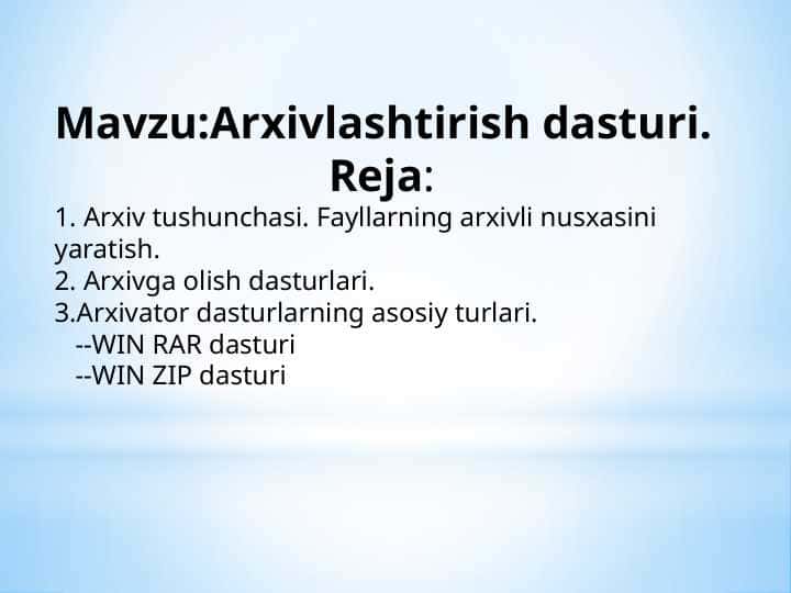 Arxiv dasturlar