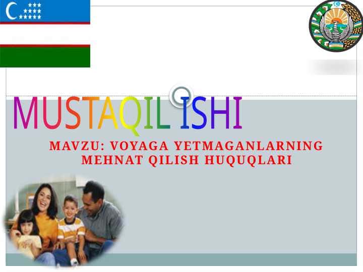 Voyaga yetmaganlarning mehnat qilish huquqlari