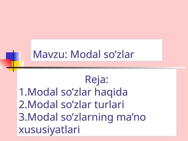 Modal so'zlar
