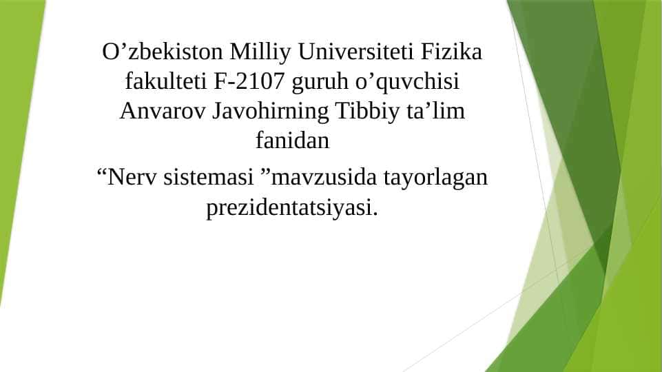 “Nerv sistemasi
