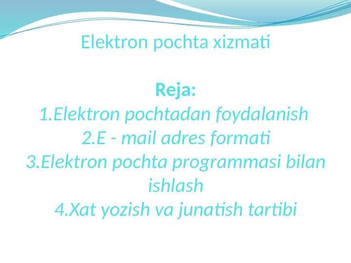 Elektron pochta xizmati