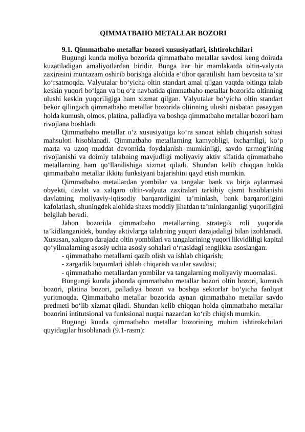 QIMMATBAHO MЕTALLAR BOZORI pptx
