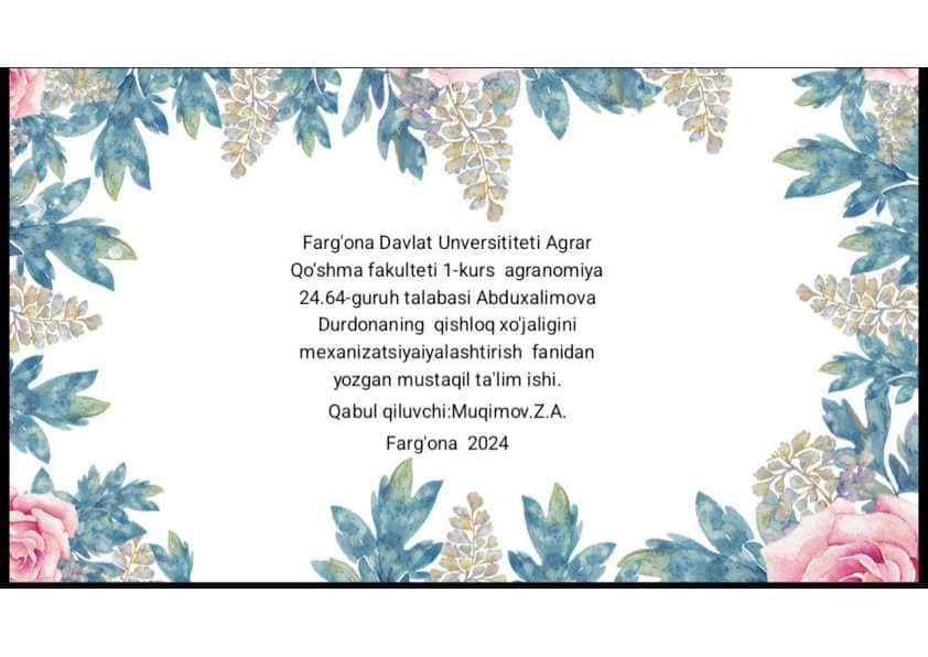 Toshkent qishloq xojaligi texnikalar zavodida ishlab chiqariladigon traktorlarining texnik iqtisodiy korsatk8chkari