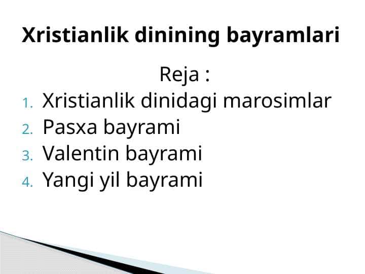 Xristianlik dinining bayramlari
