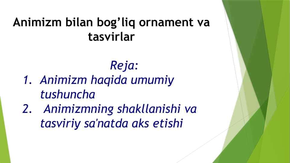 Animizm bilan bog’liq ornament va tasvirlar