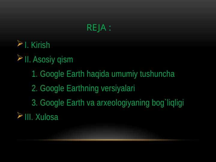 Google Earth haqida umumiy tushuncha