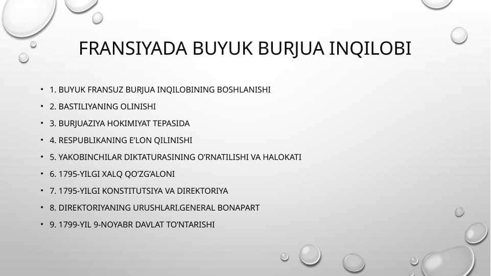 FRANSIYADA BUYUK BURJUA INQILOBI
