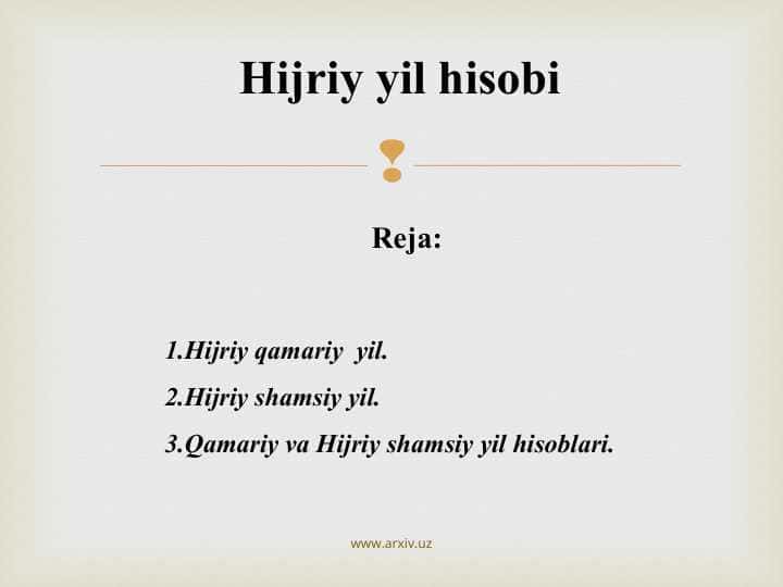 Hijriy yil hisobi