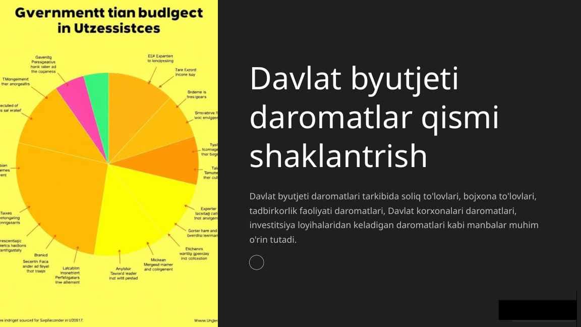Davlat byudjeti daromadlar qismini shakllantirish