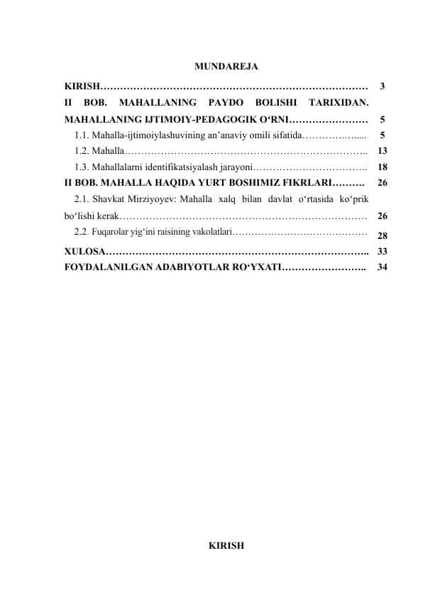 MAHALLANING PAYDO BOLISHI TARIXIDAN. MAHALLANING IJTIMOIY-PEDAGOGIK OʻRNI