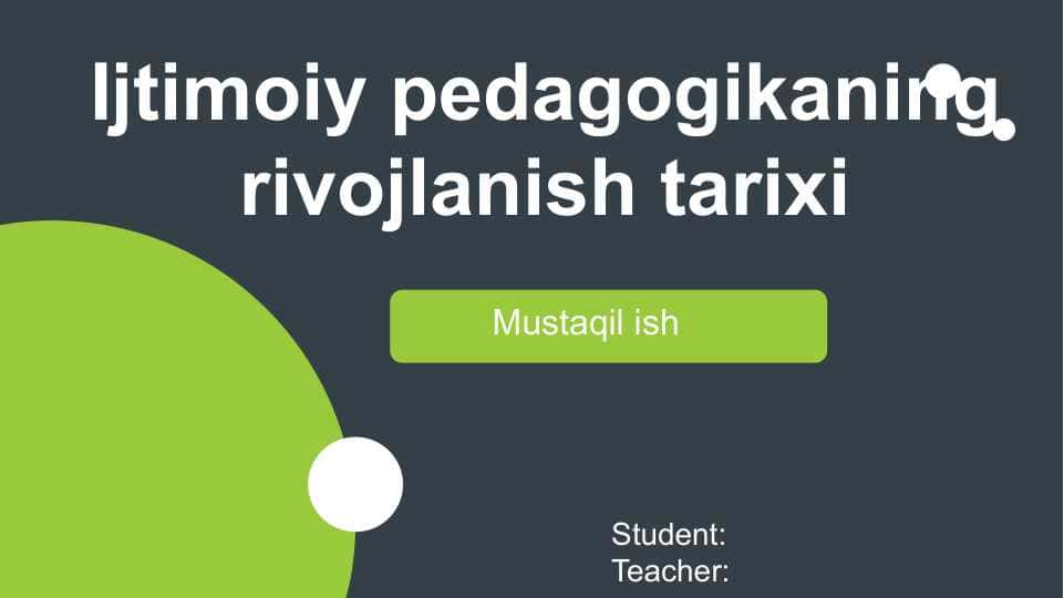 Ijtimoiy pedagogikaning rivojlanish tarixi