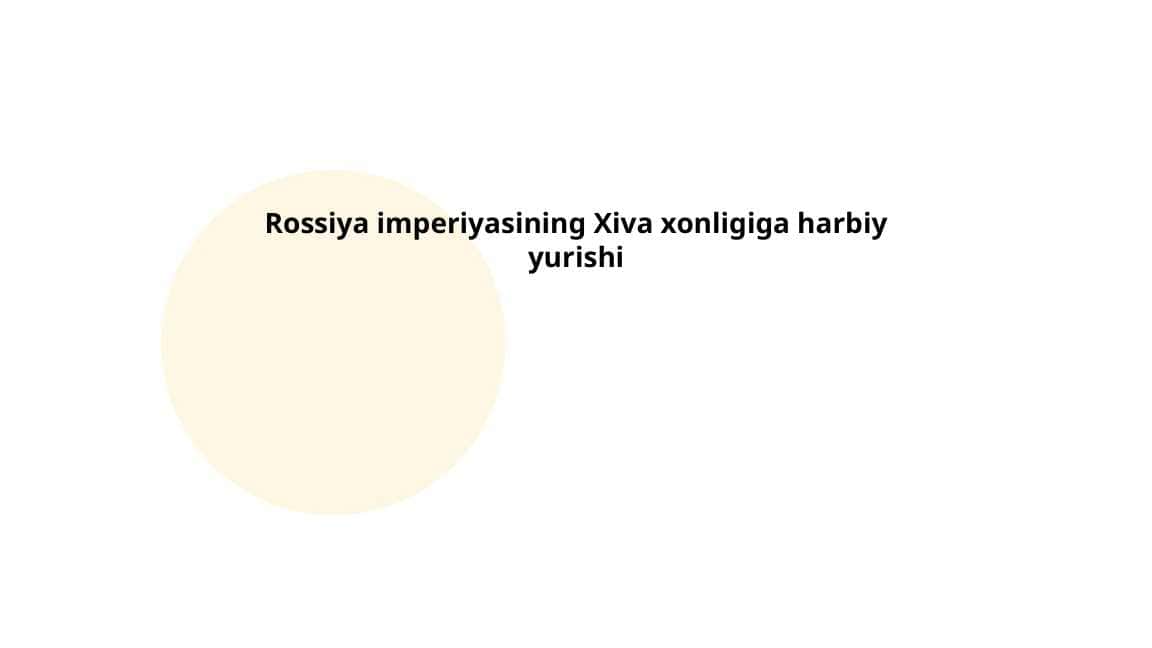 Rossiya imperiyasining Xiva xonligiga harbiy yurishi