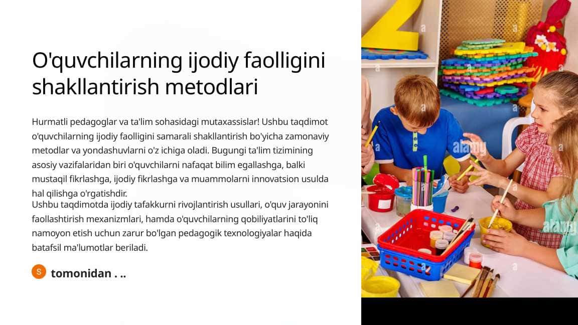 O'quvchilarning ijodiy faolligini shakllantirish metodlari
