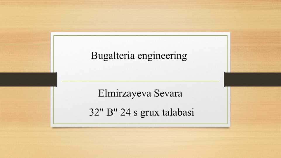 Bugalteria engineering