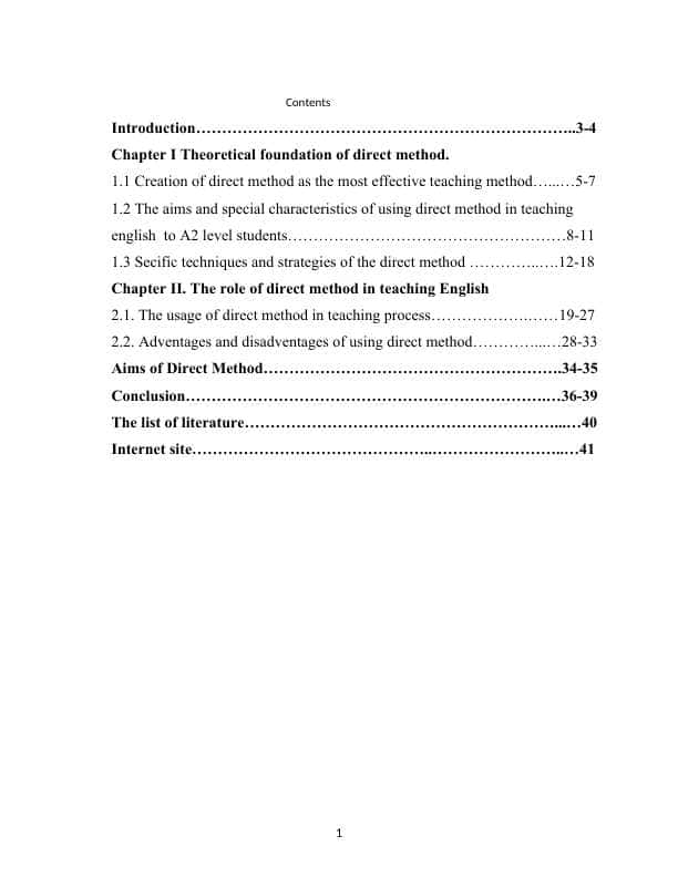 Using direct method in teaching English