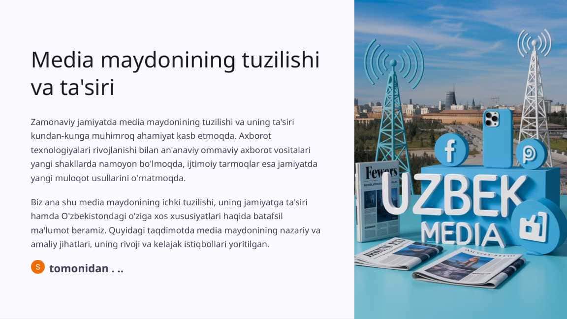 Media maydonining tuzilishi va ta'siri