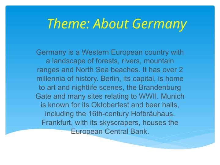 About Germany