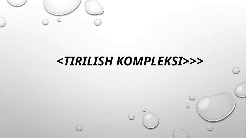 Taqdimot Tirilish kompleksi