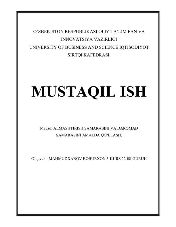 Almashtirish samarasini va daromad samarasini amalda qo’llash.pptx