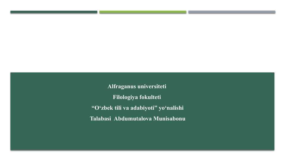 Intonatsiya ritm va temp-ifodali o'qishning asosiy vositalari sifatida