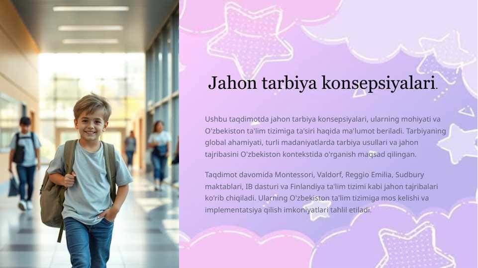 Jahon tarbiya konsepsiyalari.