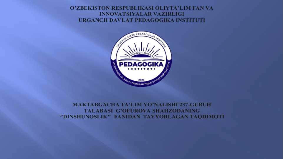 Roshid xalifalar hukmronligi davridagi islohotlarning mohiyati ummaviylar va Abbosiylar hukmronligi davrida dinga munosabat
