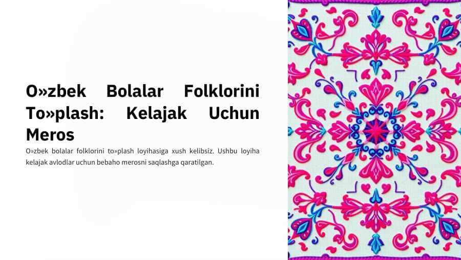 Oʻzbek bolalar folklori