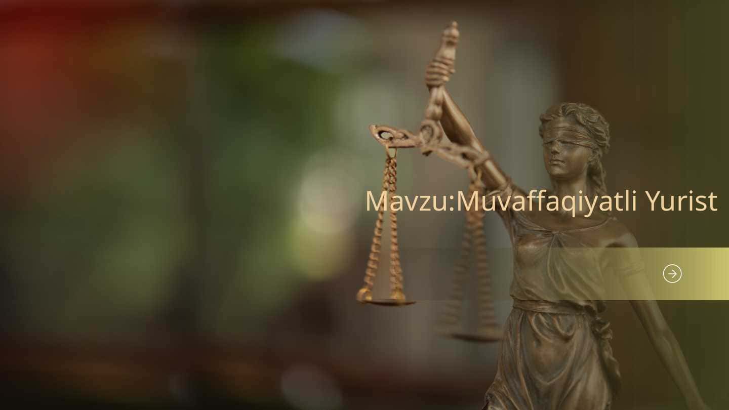 Muvaffaqiyatli Yurist