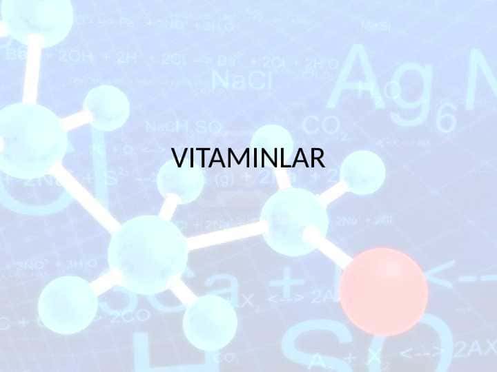 VITAMINLAR