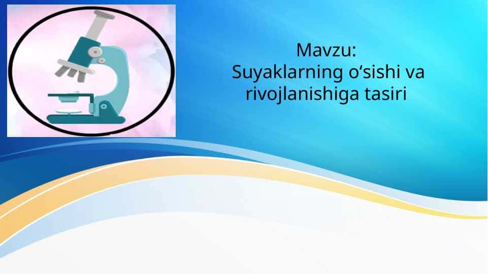 Suyaklarning o'sishi va rivojlanishiga tasiri