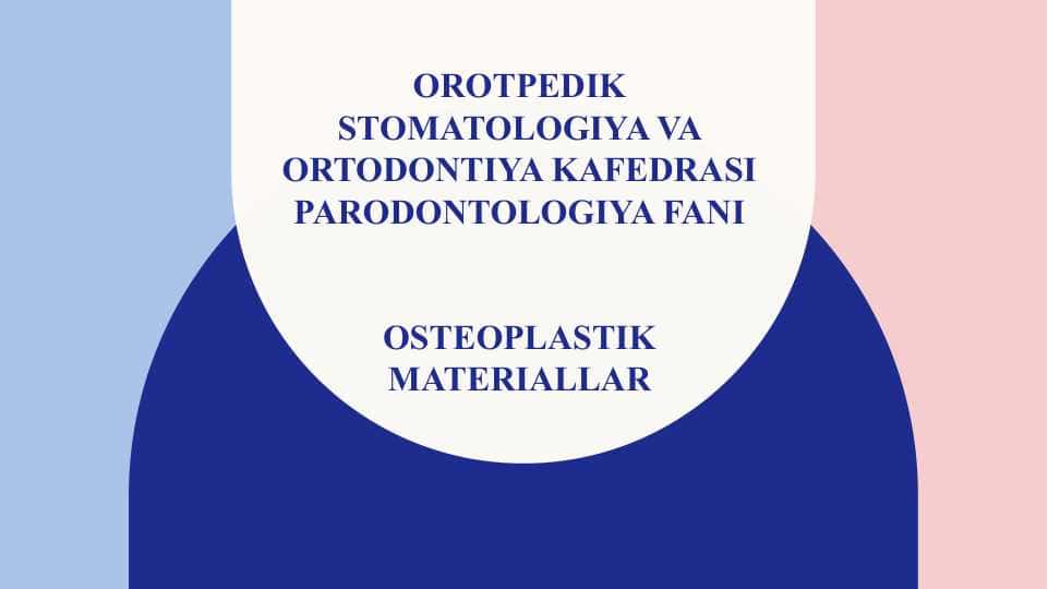 Osteoplastik materiallar