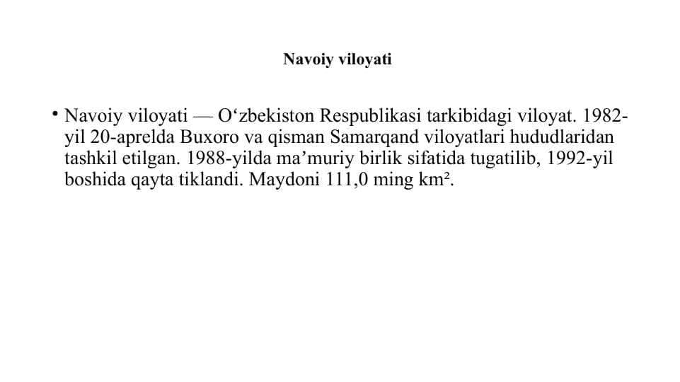 Navoiy viloyati