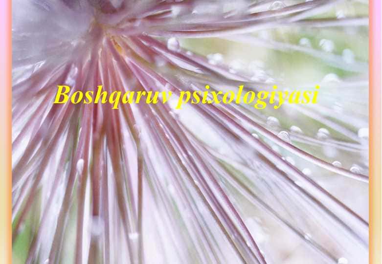 Boshqaruv psixologiyasi