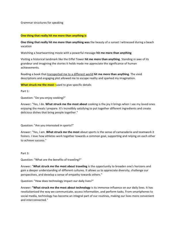 Grammar 7 for IELTS SPEAKING