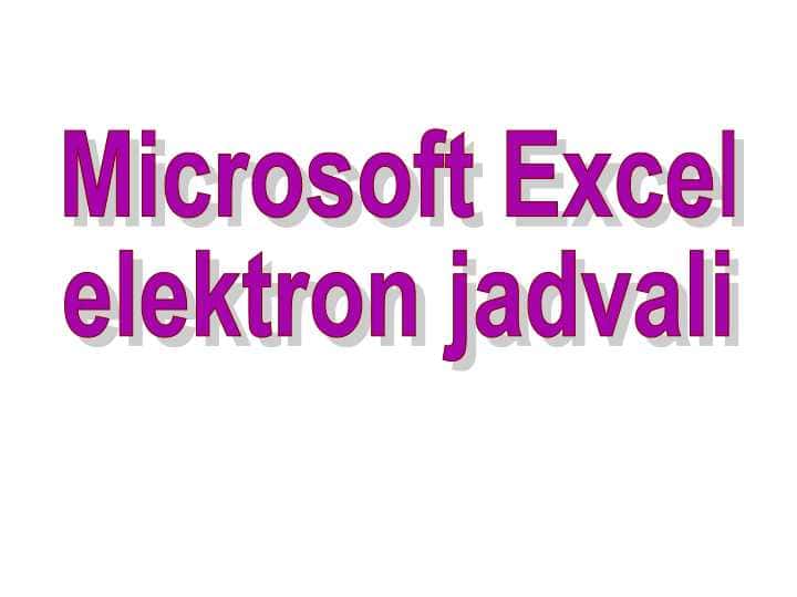 Microsoft Excel elektron jadvali