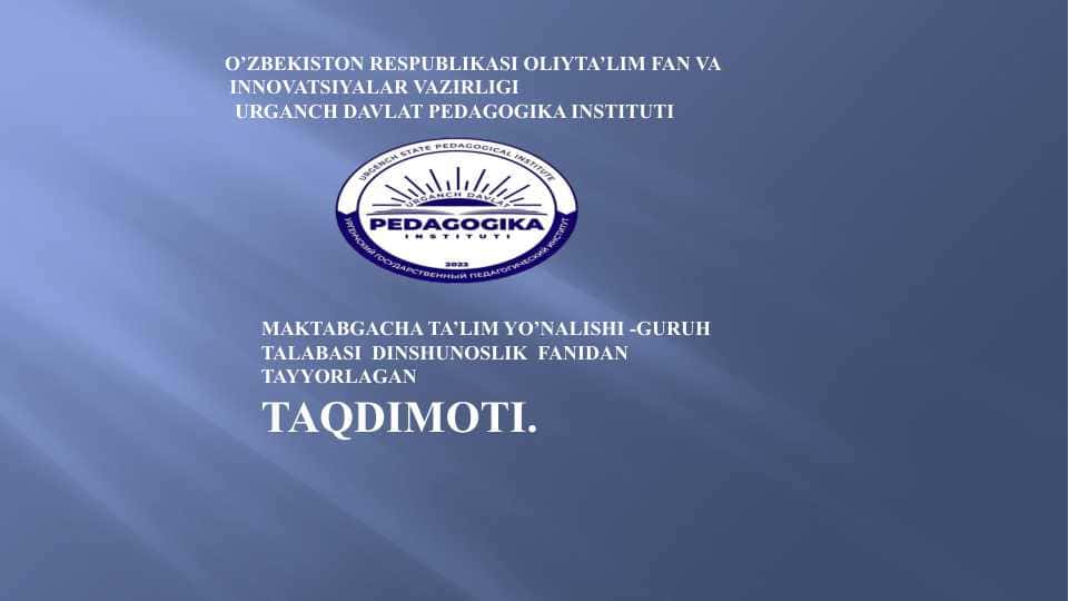Tasavvuf tushunchasi va uning mohiyati.Tasavvufning kelib chiqishi,mazmuni va rivoji.