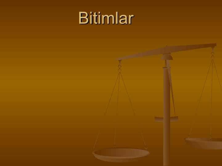 Bitimlar