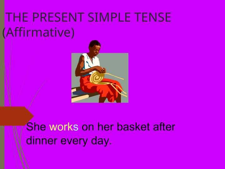 THE PRESENT SIMPLE TENSE(Affirmative