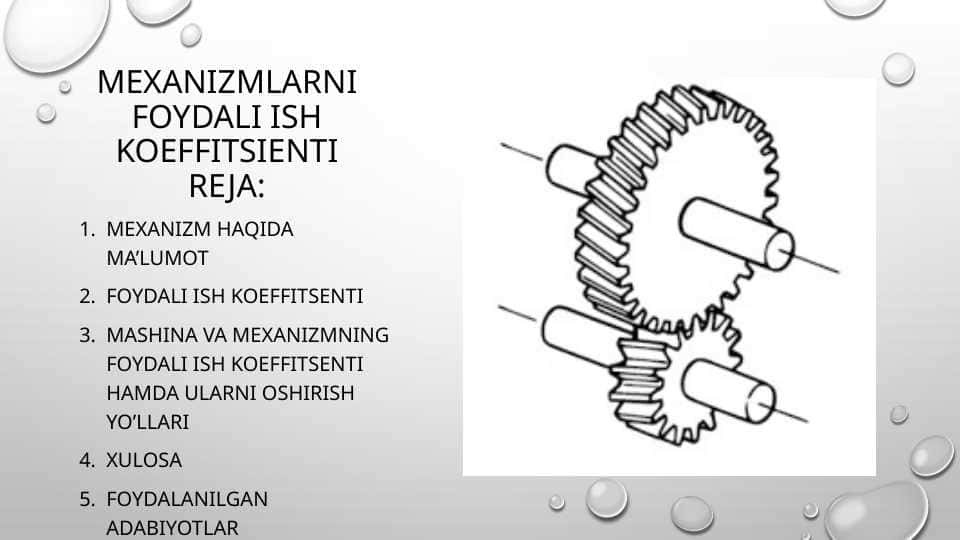 Mexanizmlarni foydali ish koeffitsienti