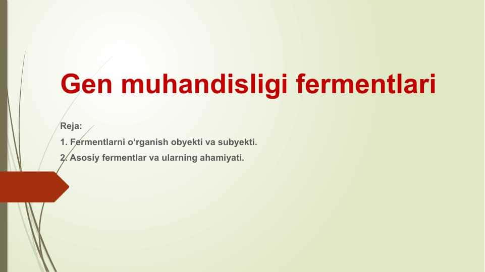 Gen muhandisligi fermentlari