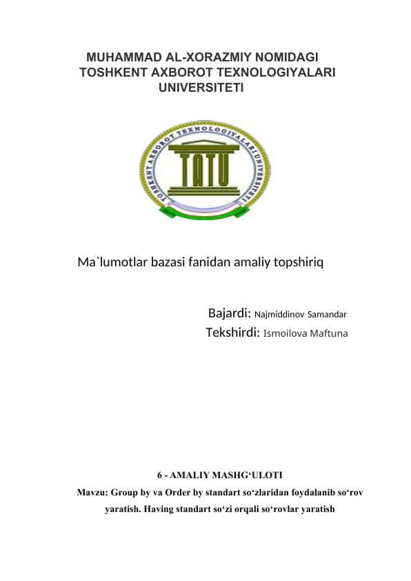 Ma'lumotlar bazasi
