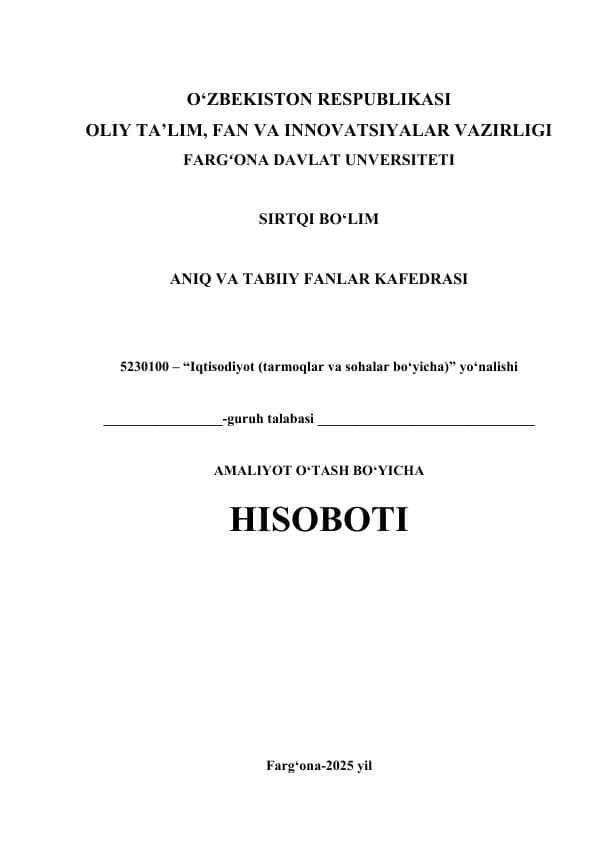 Amaliyot xisoboti AGROBANK