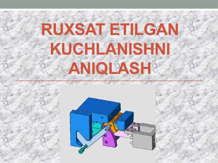 RUxsat etilgan kuchlanishni aniqlash