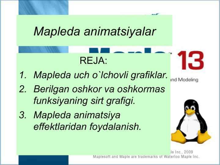 Mapleda animatsiyalar