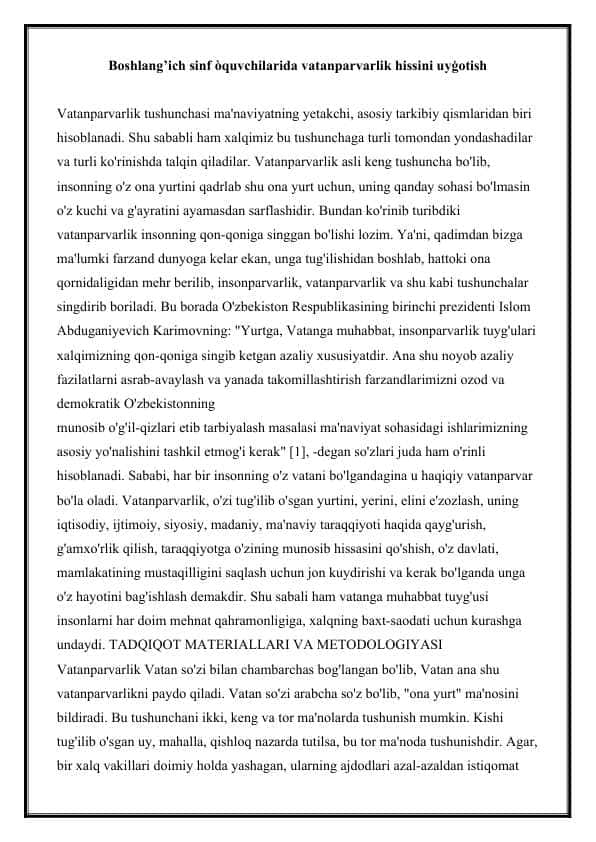 Boshlang'ich matematika kursida grafiklar yordamida masalalar yechish.